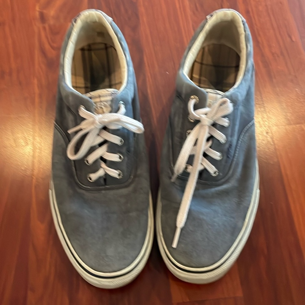 Men’s Sperry Canvas Gray Tie Shoes